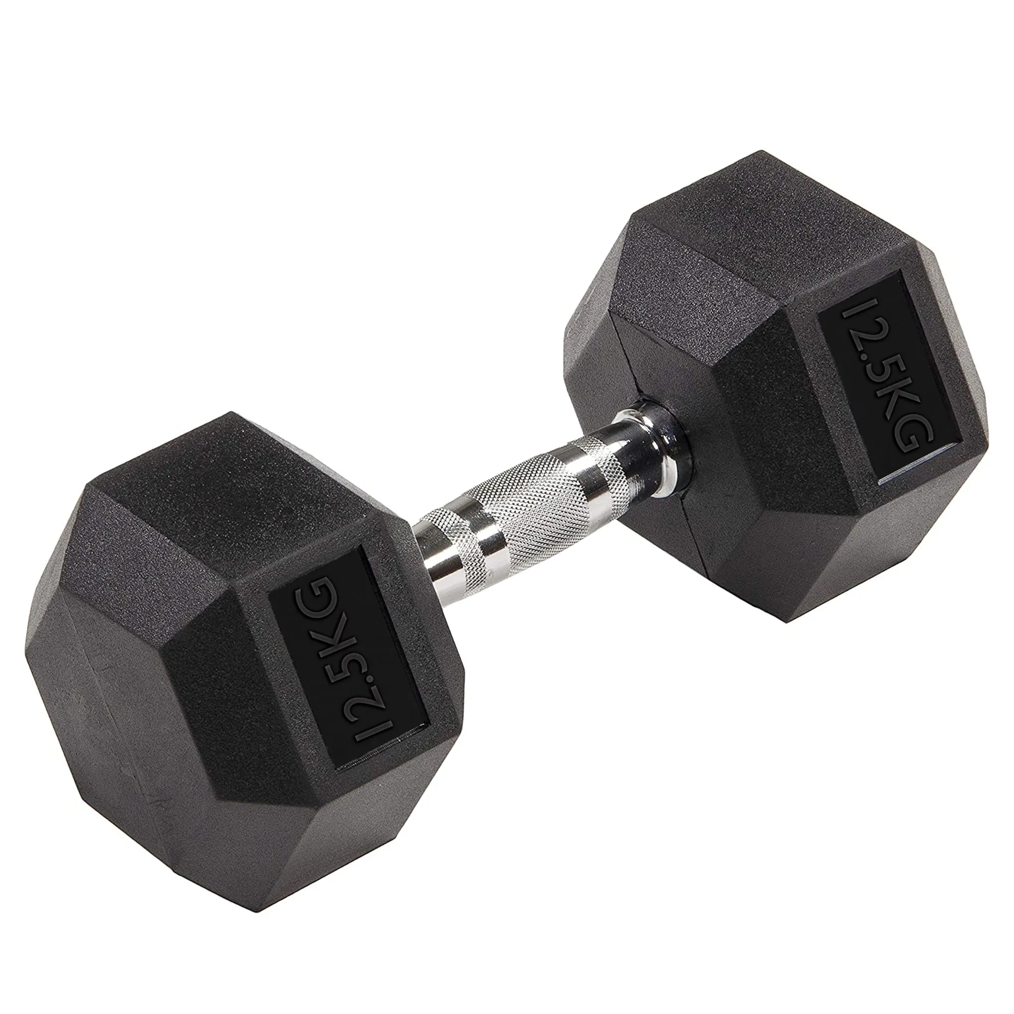 12.5KG RUBBER HEX DUMBBELL