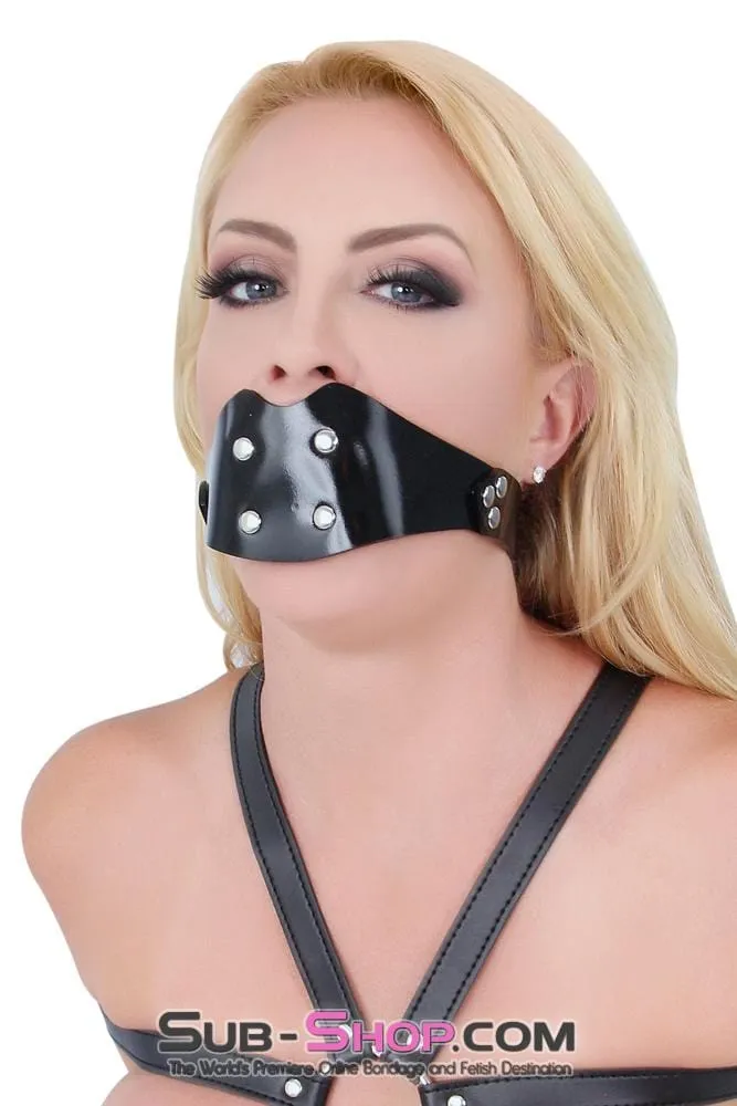 1416A-SIS      Sissy Boi Rubberized Locking Dominant Female Rubber Penis Panel Gag