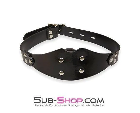 1416A-SIS      Sissy Boi Rubberized Locking Dominant Female Rubber Penis Panel Gag