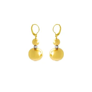 14K Yellow Gold and Diamond Innovoro® Lightweight Dangle Earrings