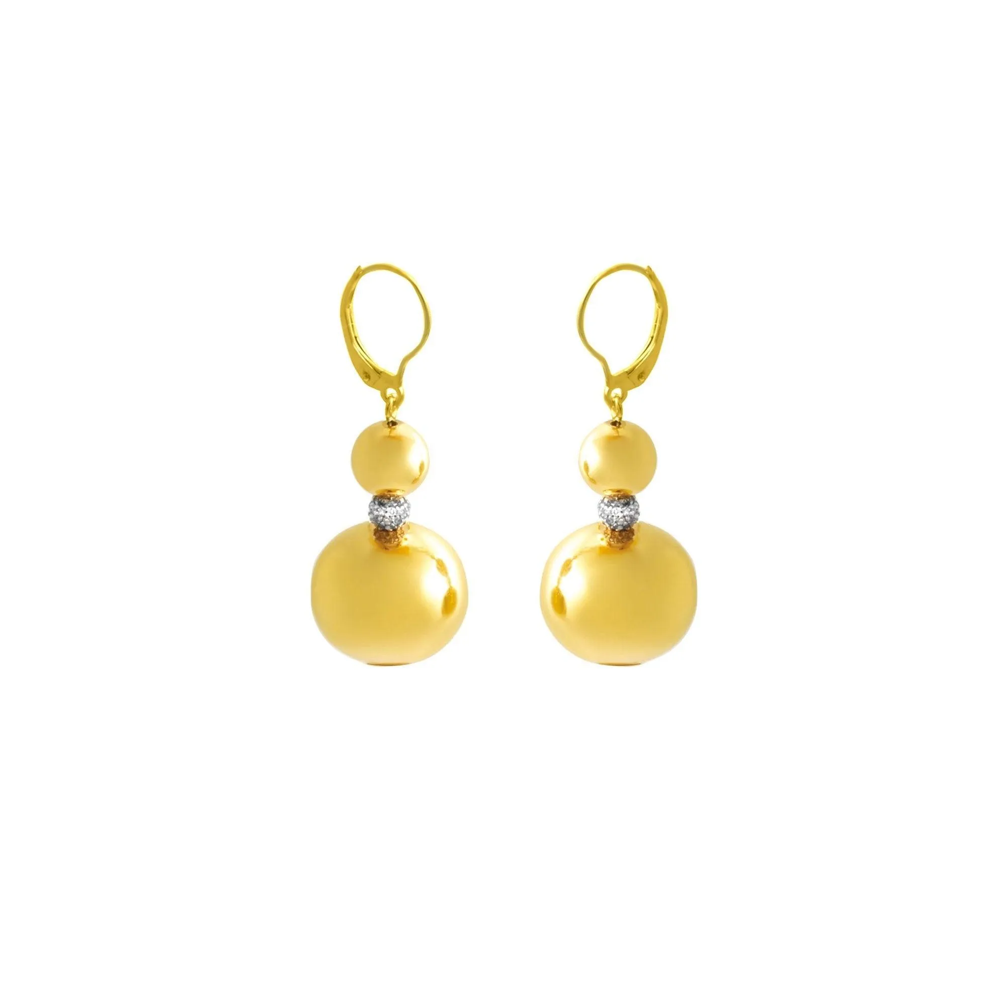 14K Yellow Gold and Diamond Innovoro® Lightweight Dangle Earrings