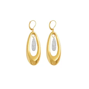 14K Yellow Gold and Diamond Innovoro® Lightweight Dangle Earrings