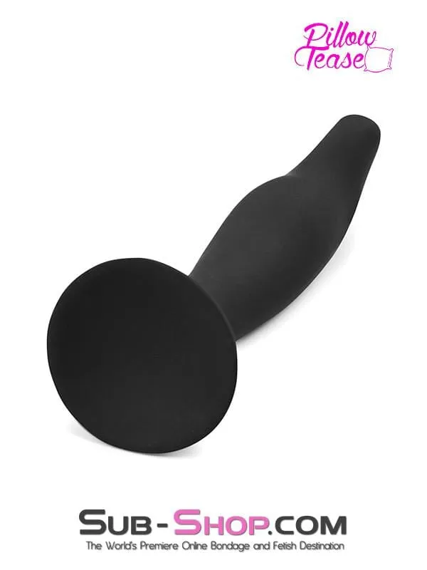 1866M      Mini Tapered Silicone Anal Training Plug with Suction Cup Base