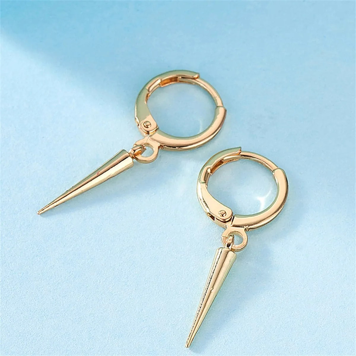 18K Gold-Plated Awl Huggie Earrings