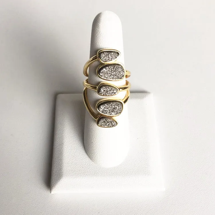 18K Gold Plated Layered Druise Ring