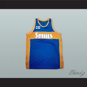 1960 Rucker Park Sonics 20 Blue Basketball Jersey