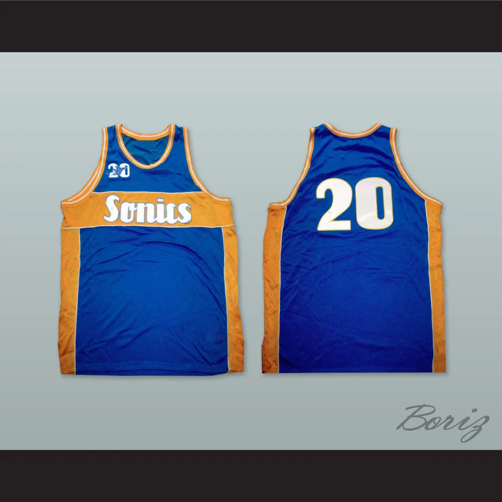 1960 Rucker Park Sonics 20 Blue Basketball Jersey