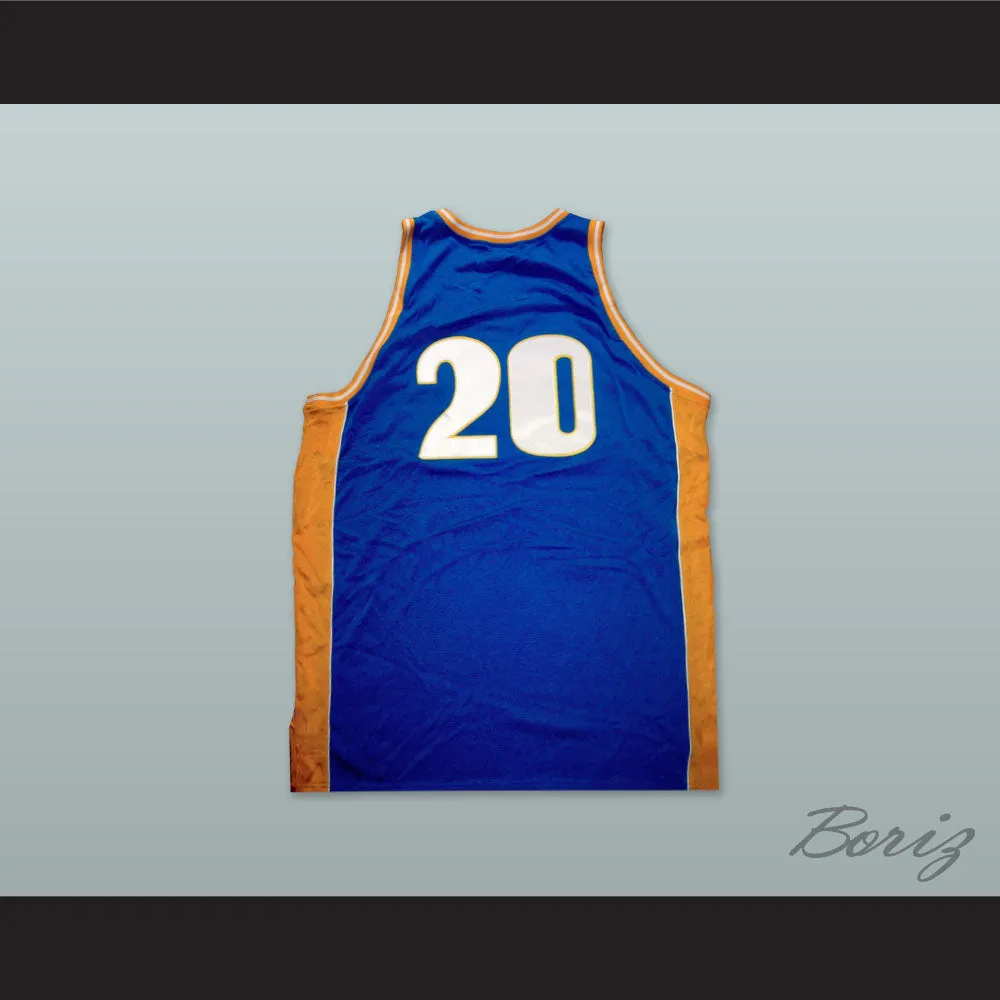 1960 Rucker Park Sonics 20 Blue Basketball Jersey