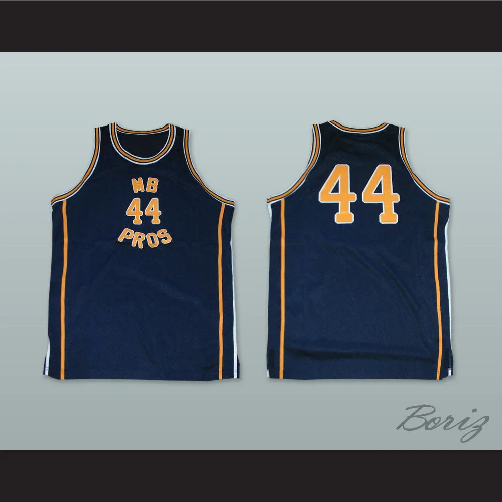 1970 MB PROS 44 Dark Blue Basketball Jersey