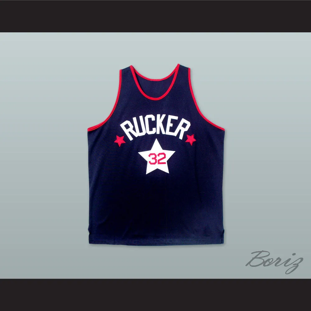 1975 Rucker Park NYC 32 Dark Blue Basketball Jersey
