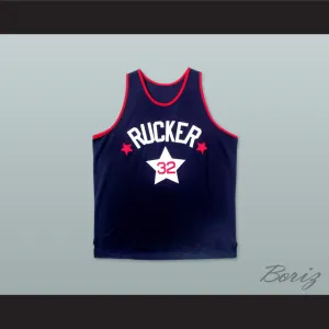 1975 Rucker Park NYC 32 Dark Blue Basketball Jersey