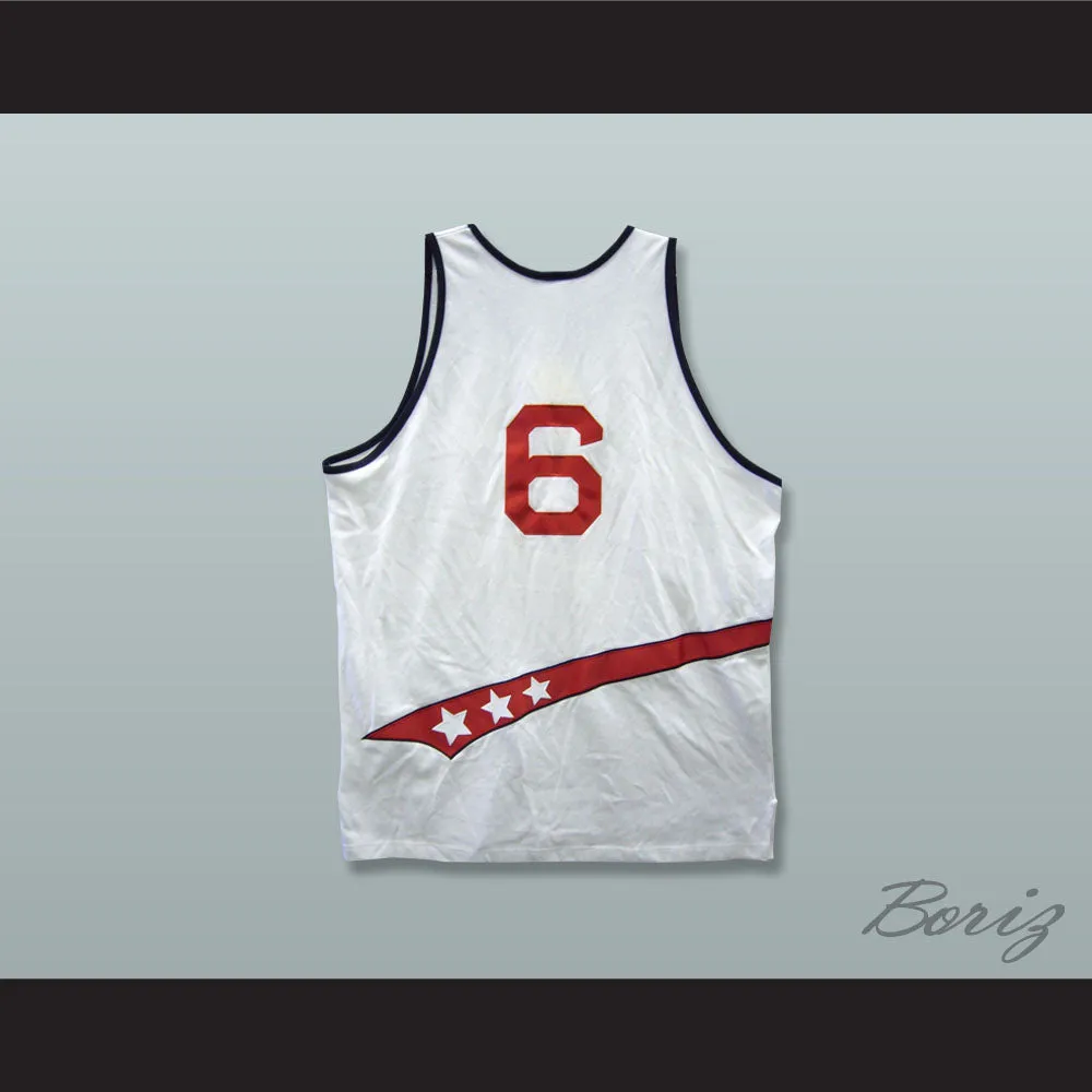1977 Rucker Park 6 White Basketball Jersey