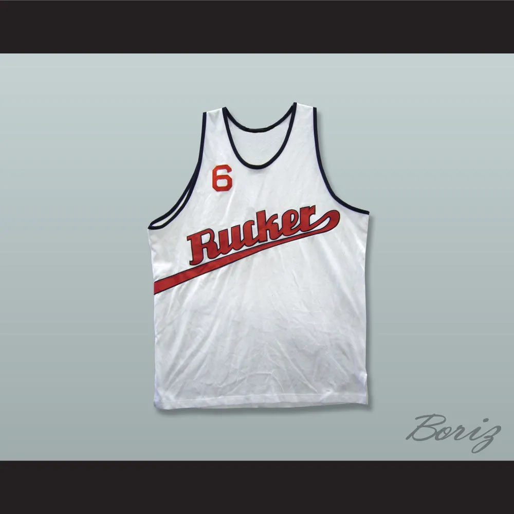 1977 Rucker Park 6 White Basketball Jersey