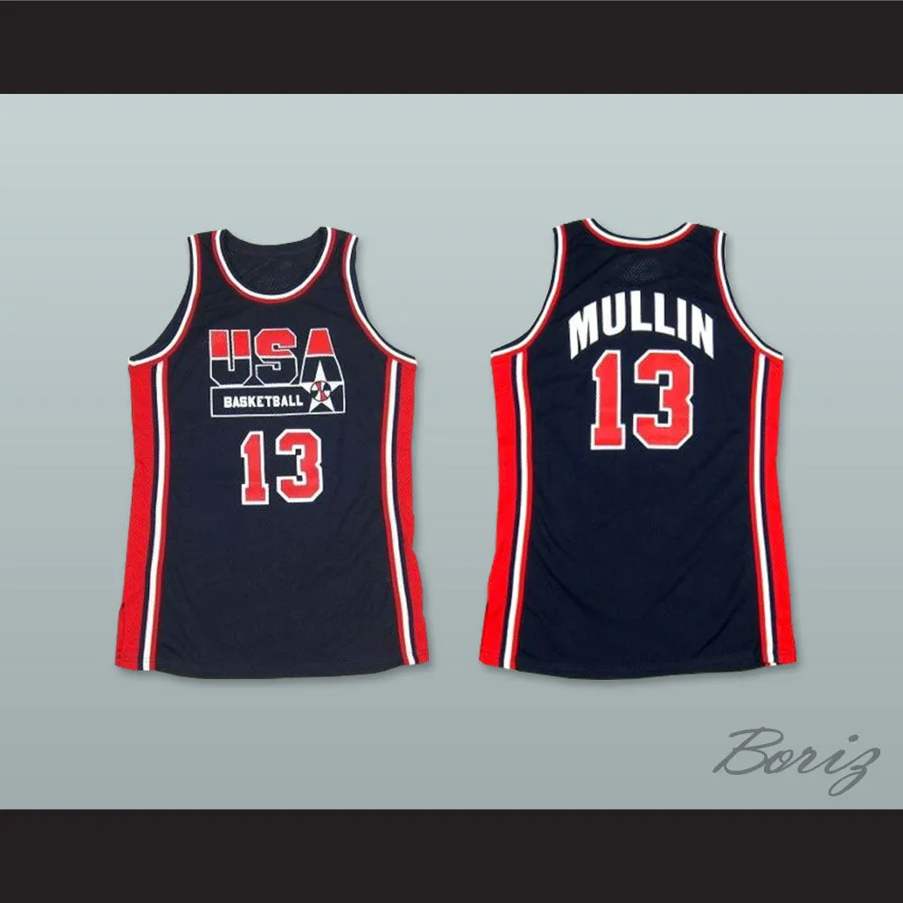 1992 Chris Mullin 13 USA Team Away Basketball Jersey