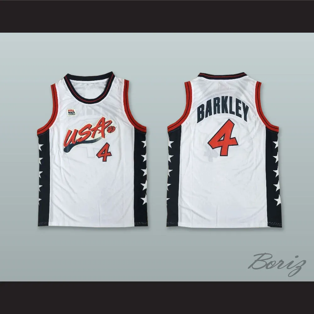 1996 Charles Barkley 4 USA Team Home Basketball Jersey
