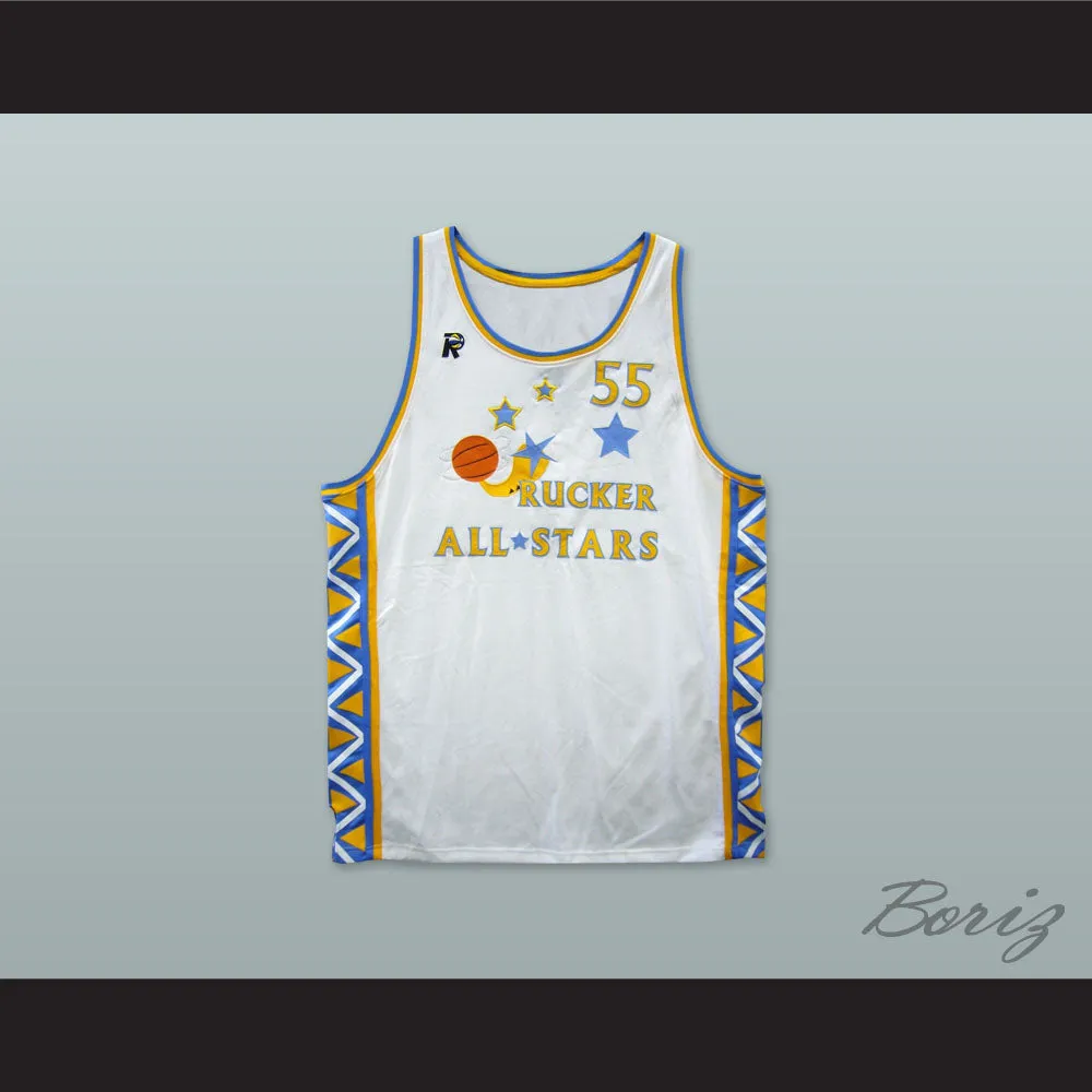 1996 Style Rucker All Stars 55 White Basketball Jersey