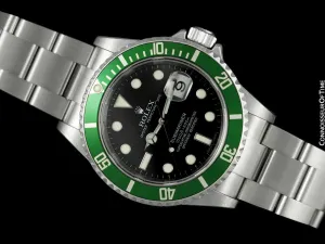 2007 Rolex Submariner Green "Kermit" 50th Anniversary 16610LV Sub Watch - *UNWORN with STICKERS*