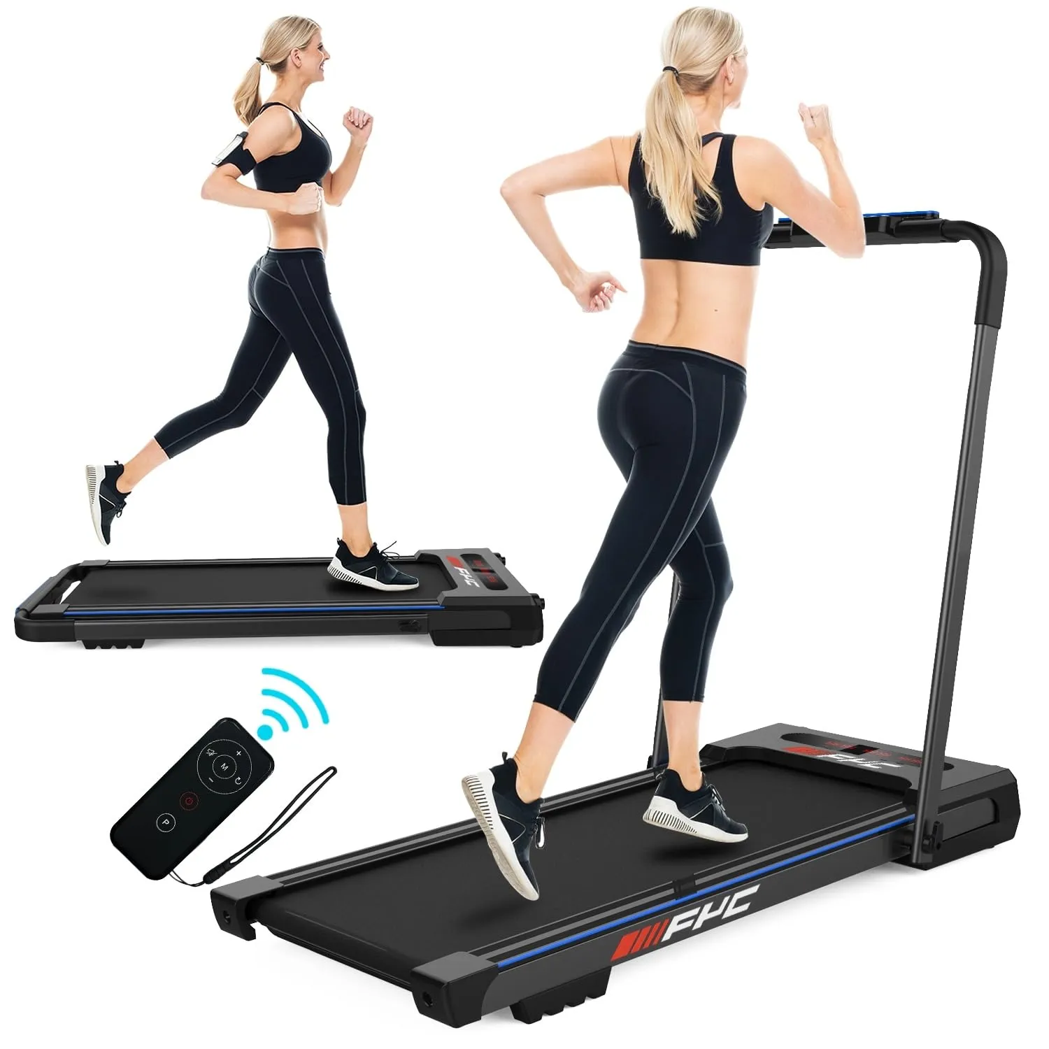 3.5hp Electric 2 in 1 Foldable Fitness Treadmill
