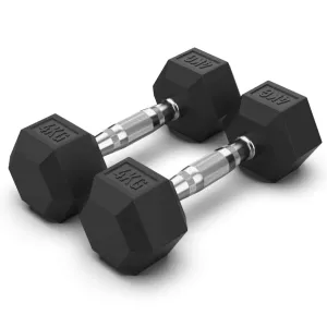 4KG Rubber Hex Dumbbell Pair