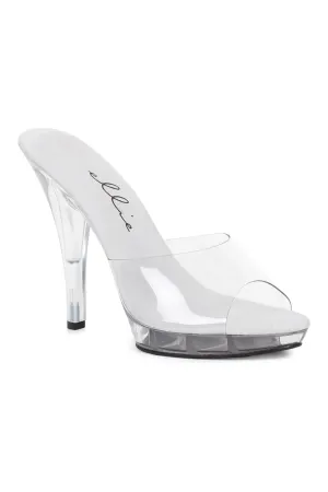 521-VANITY-Wide Width Fashion Slide | Clear Vinyl
