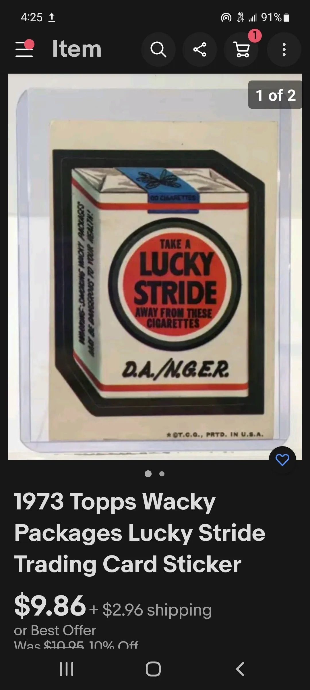 54 different1973-1975 Wackey pack stickers (Un-used