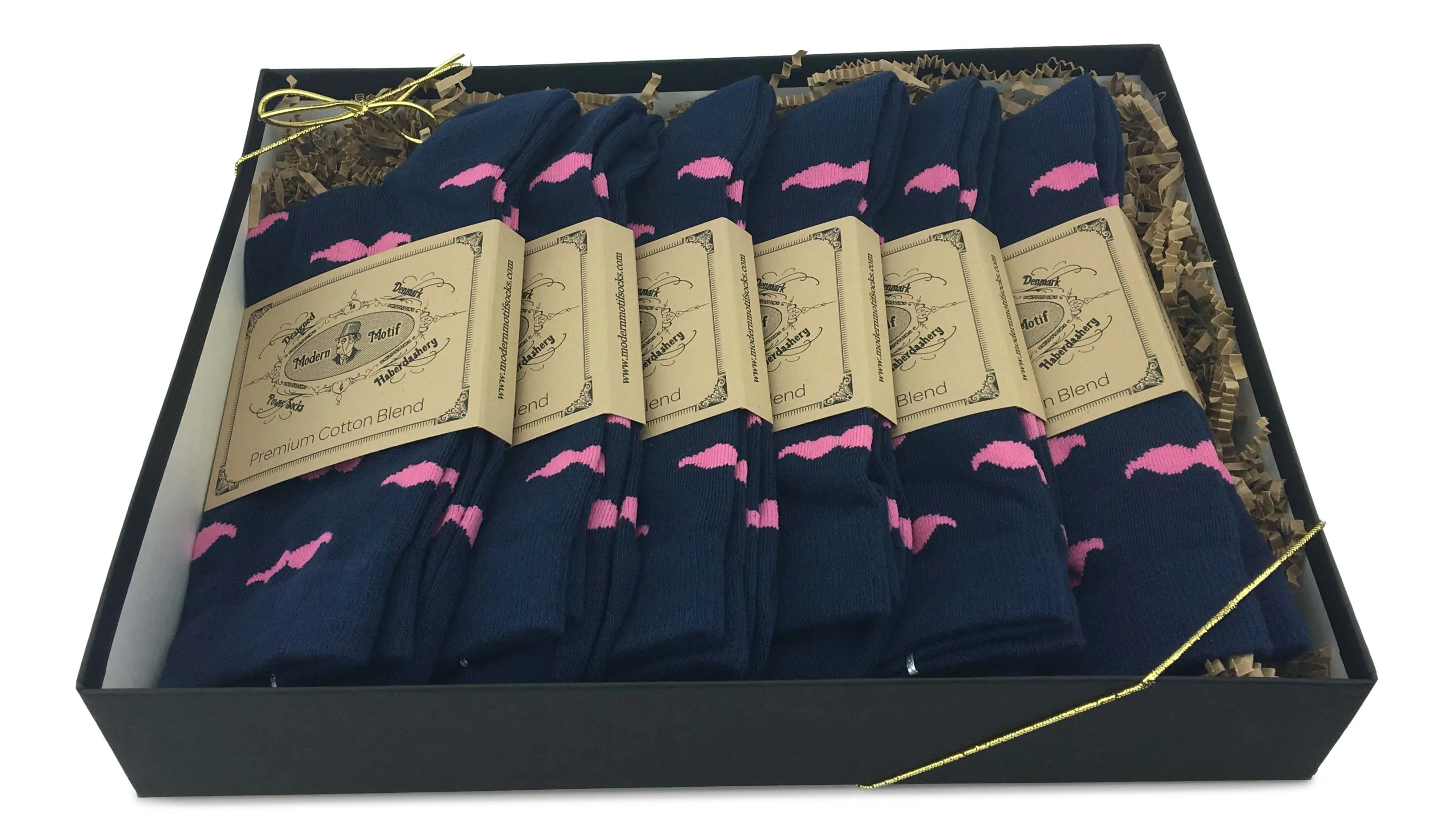 6 Pair Men's Matching Fashionable Dress Socks Gift Box - Groomsmen Weddings Party Socks