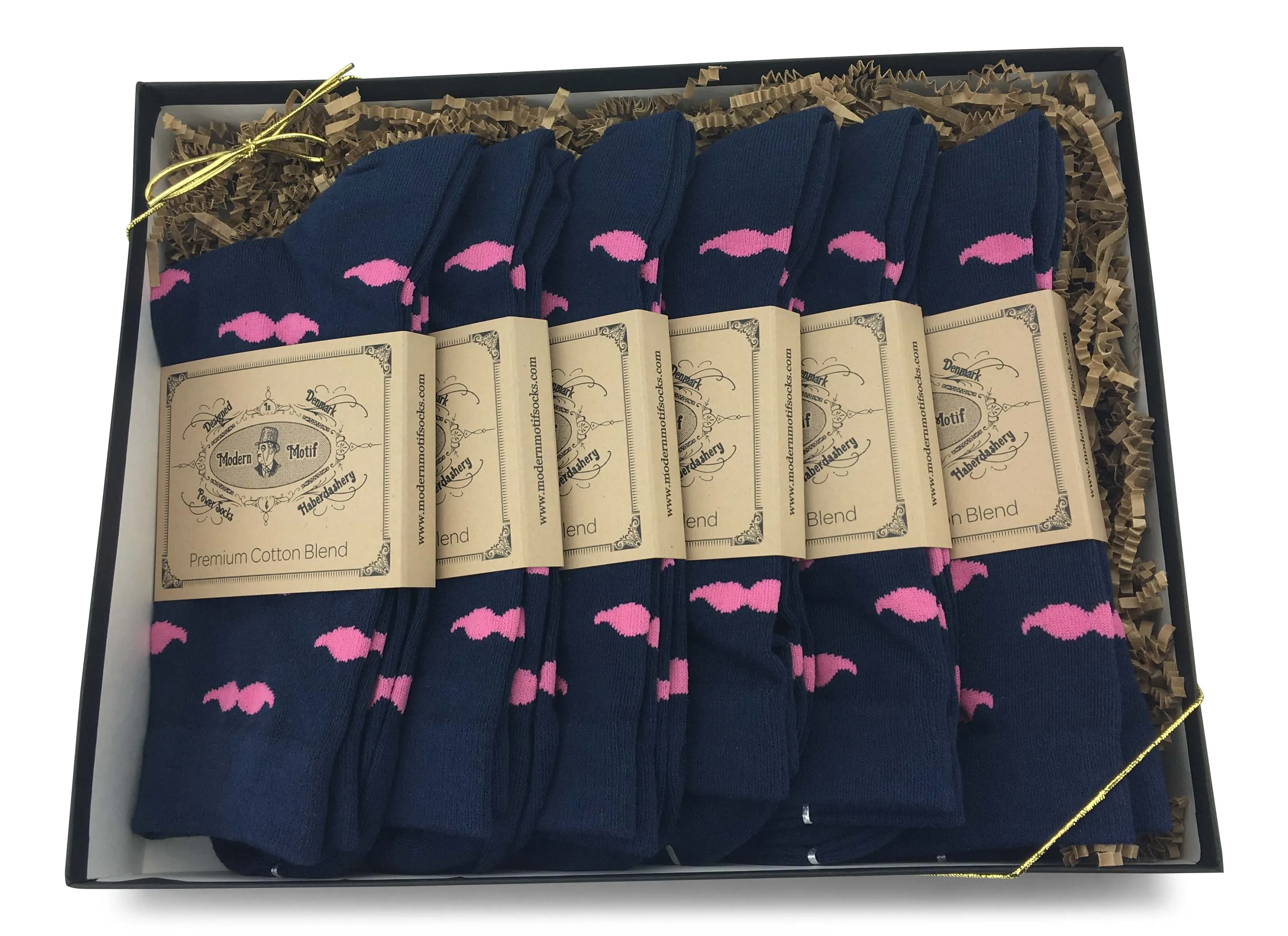6 Pair Men's Matching Fashionable Dress Socks Gift Box - Groomsmen Weddings Party Socks