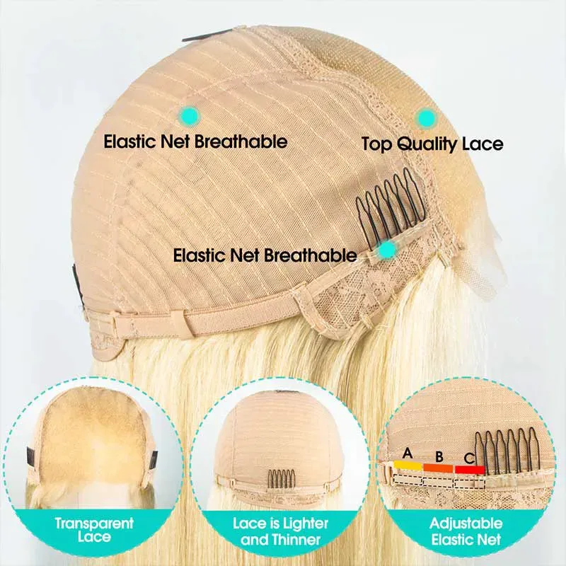 613 Blonde Glueless 4x4 5x5 6x6 Body Wave Lace Wigs 180% 250% Density Wigs Ashimary Virgin Hair