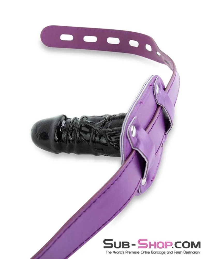7052MQ      Purple Seduction Deep Throat 4" Locking Penis Gag