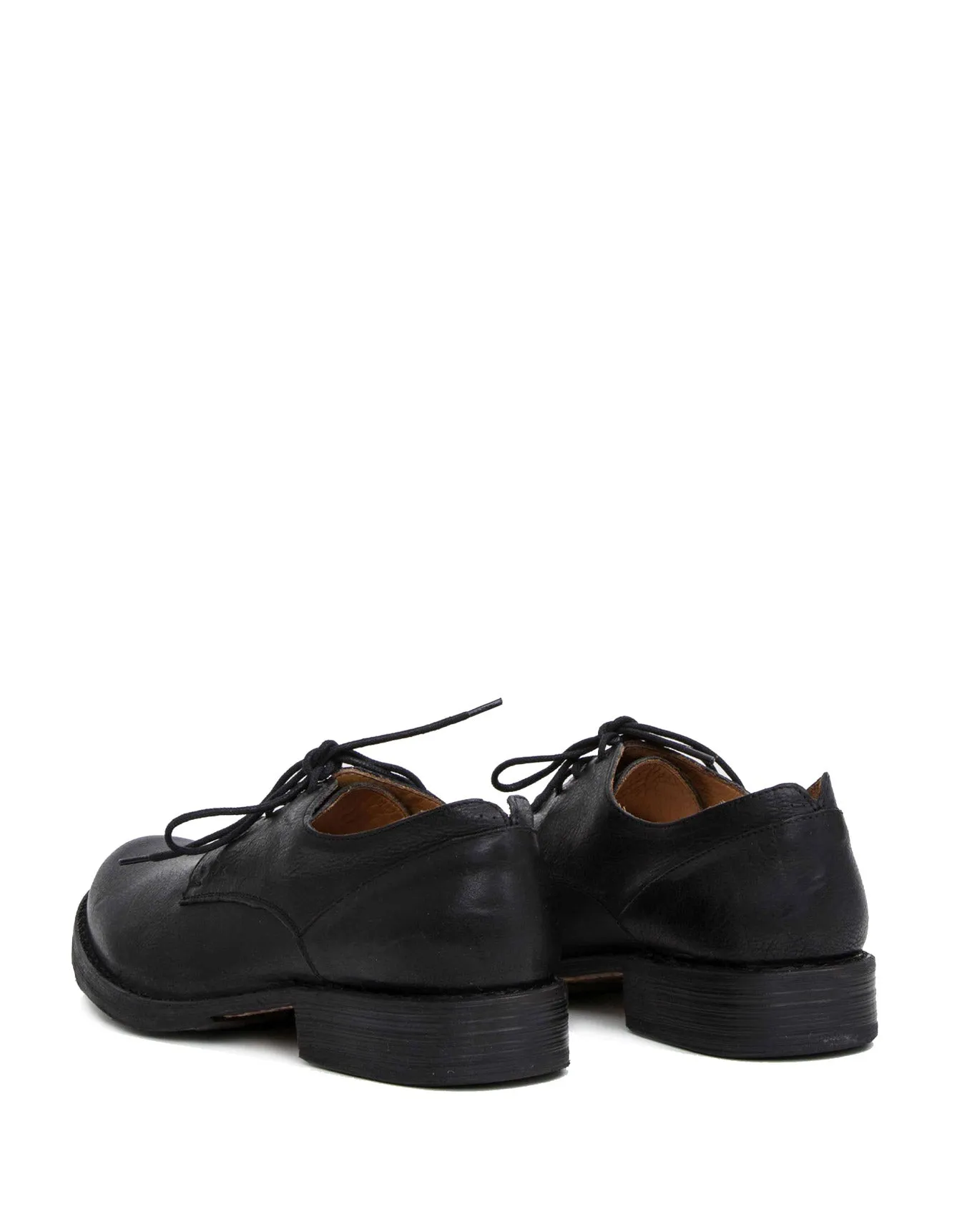 706 Black Leather Derby Shoes