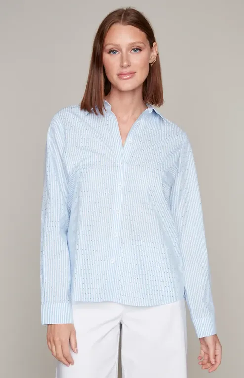 7949 - Lightweight Pinstripe Blouse