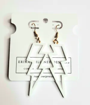 Acetate Bolt Cut Out Earrings 230-16 | Erika Williner Designs