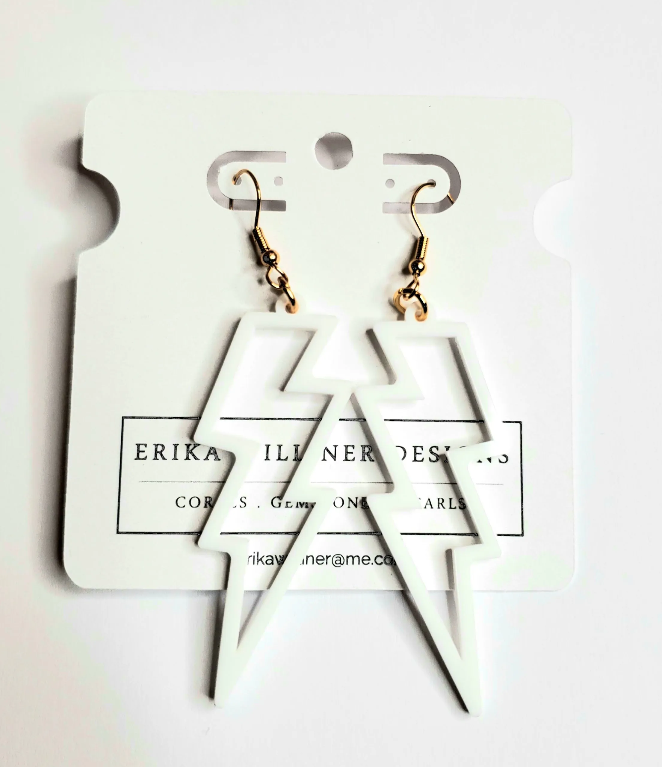 Acetate Bolt Cut Out Earrings 230-16 | Erika Williner Designs