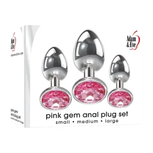 Adam & Eve Pink Gem Anal Plug Set