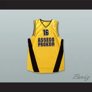 Adam Lapeta 16 Polonia Poland Yellow Basketball Jersey