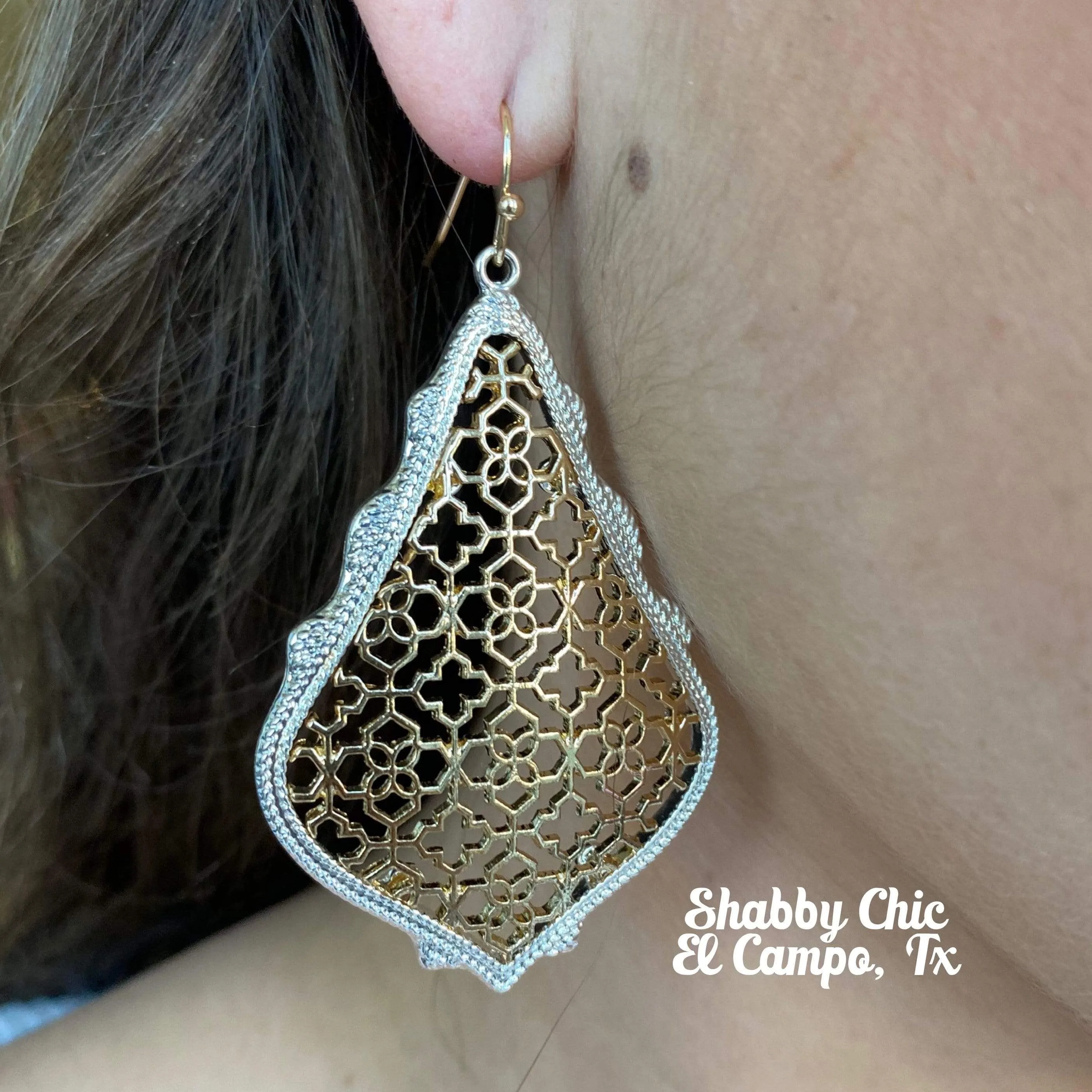 Adorn Gold with Silver Earrings
