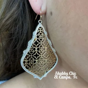 Adorn Gold with Silver Earrings