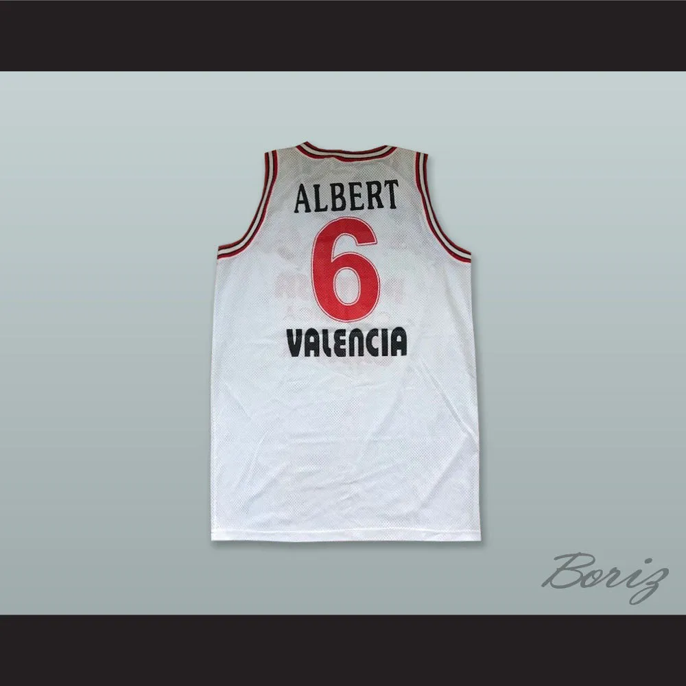 Albert 6 Pamesa Valencia White Basketball Jersey