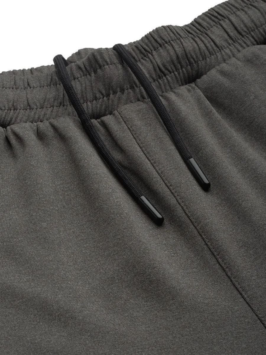 Alcis Men Charcoal Grey Solid Joggers
