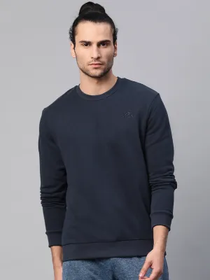 Alcis Men Solid Navy Blue Sweatshirts