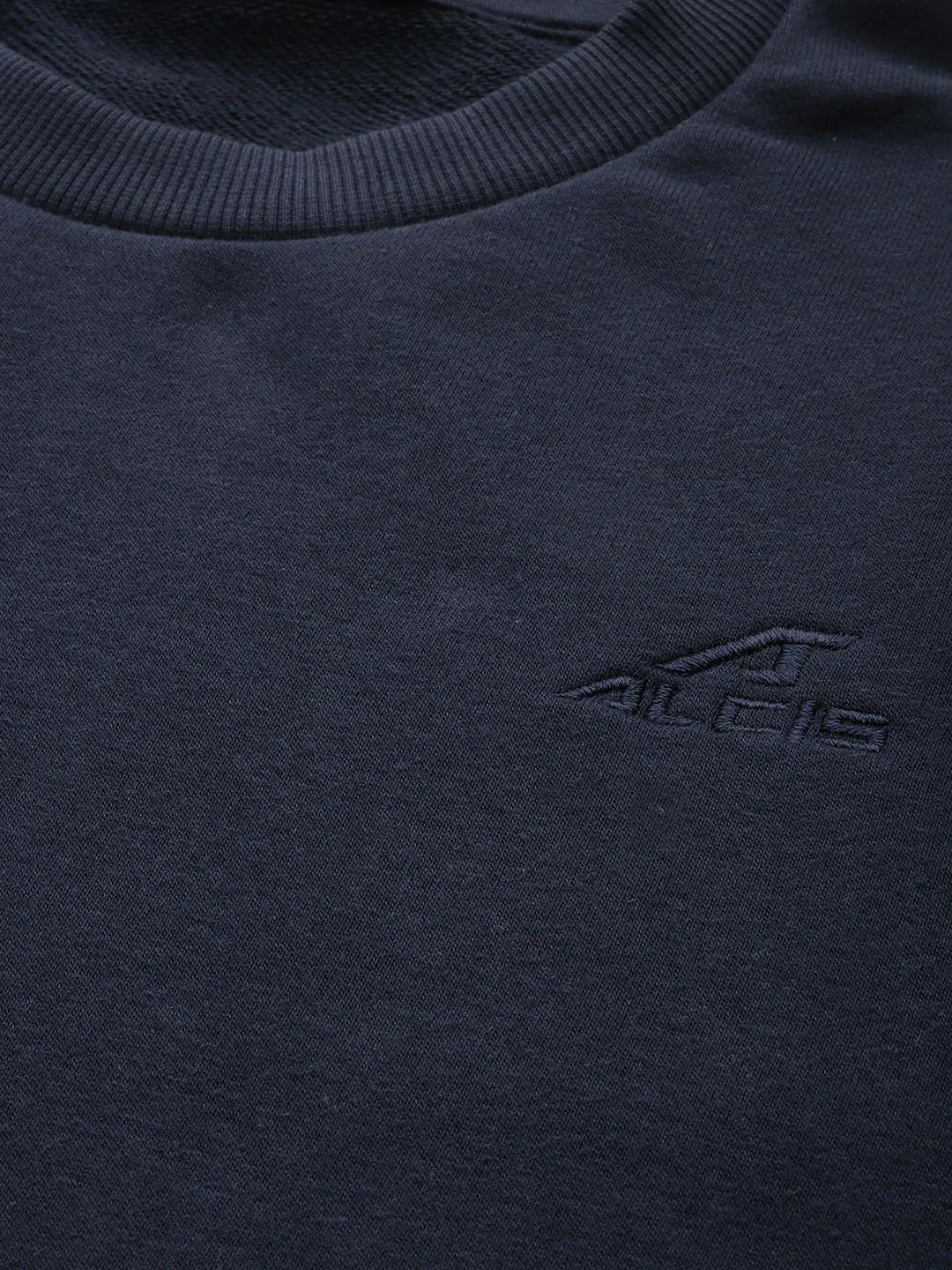 Alcis Men Solid Navy Blue Sweatshirts