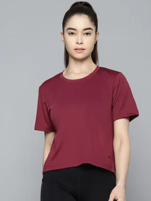 Alcis Women Anti Static Slim Fit Crop Sports T-shirt