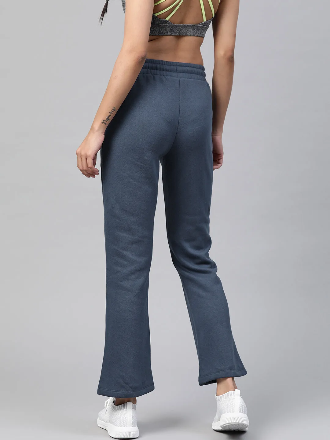 Alcis Women Navy Blue Solid Track Pants