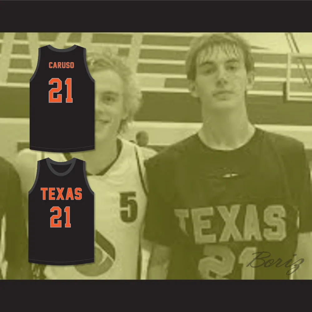 Alex Caruso 21 Texas D1 Ambassadors AAU Black Basketball Jersey 2