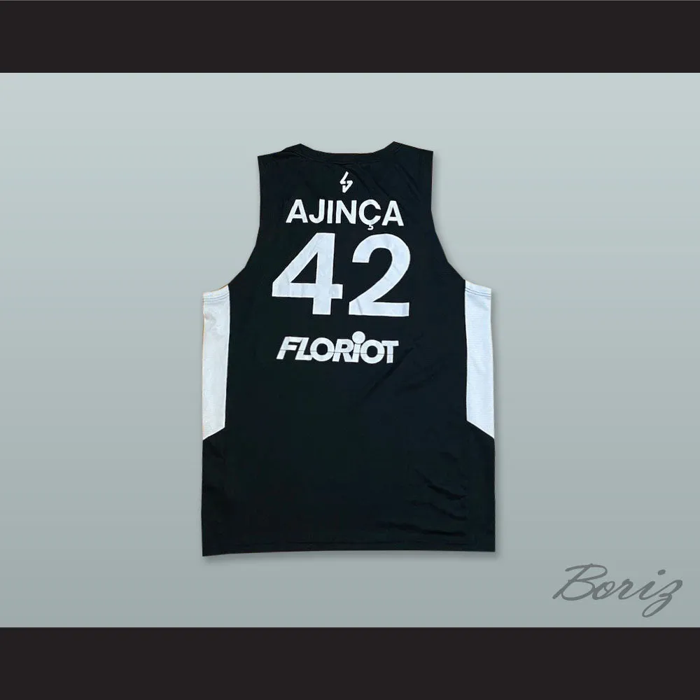 Alexis Ajinca 42 France Black Basketball Jersey