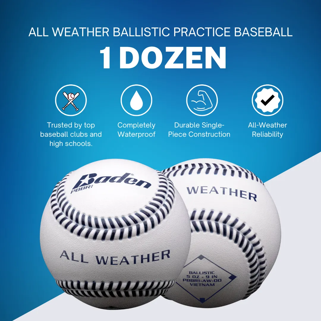 All Weather Ballistic Practice Baseball