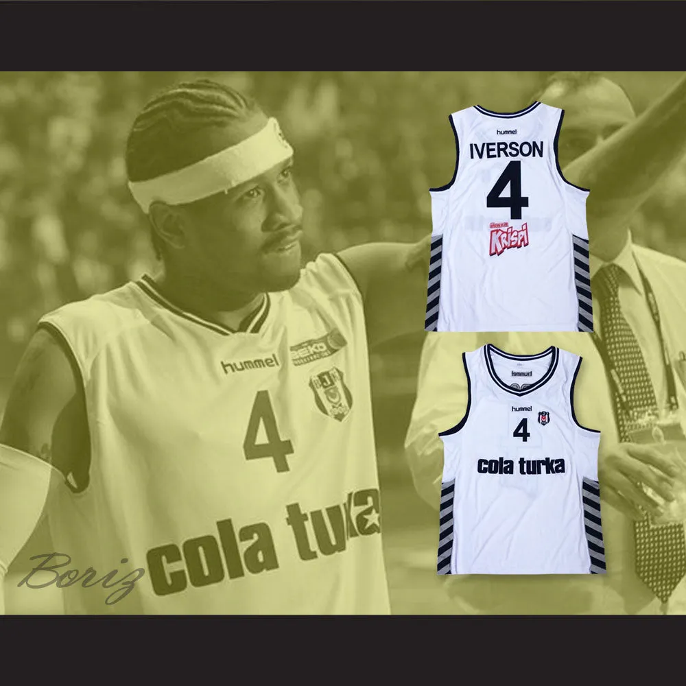 Allen Iverson 4 Besiktas J.K. White Basketball Jersey