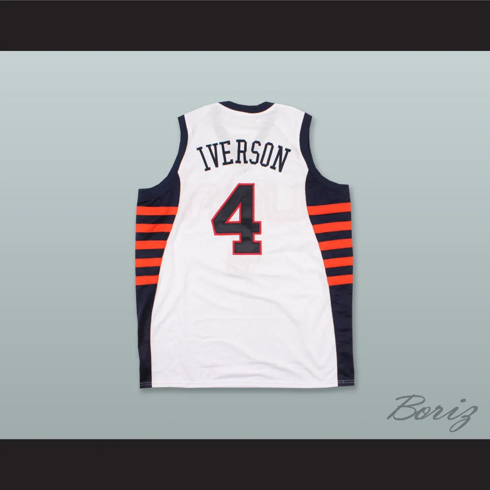 Allen Iverson 4 USA White Basketball Jersey