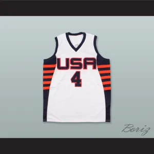 Allen Iverson 4 USA White Basketball Jersey