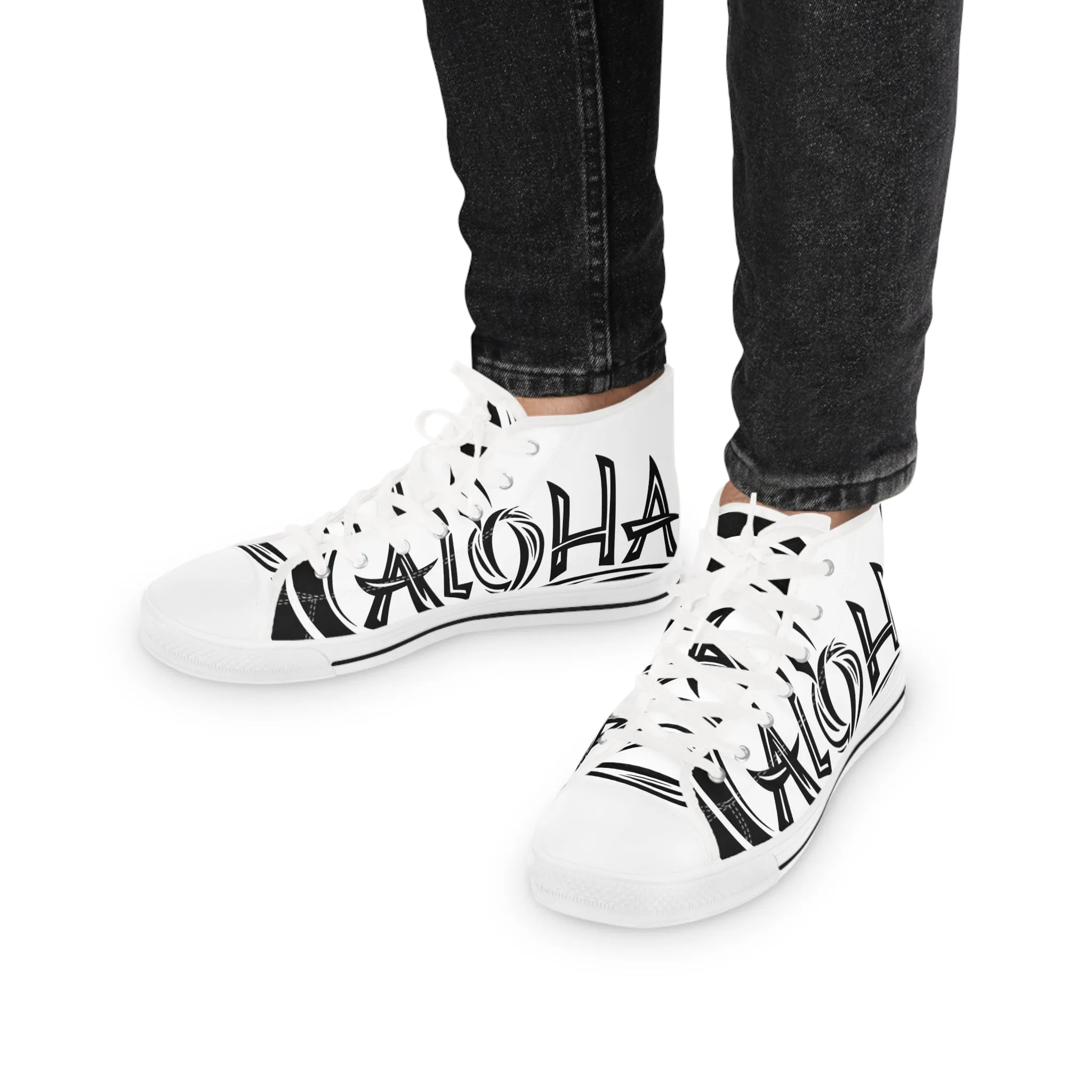 Aloha High Top Sneakers for Trendsetters - Stylish White Sneakers